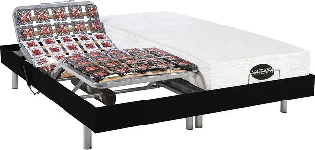 Lysis Bett mit elektrischem Lattenrost in Schwarz, B/T/H: 90 x 200 x 71 cm - Bild 1