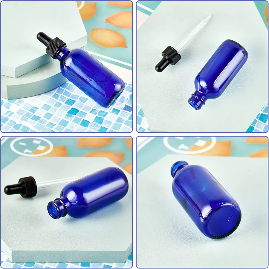FIGHTYU Tropfflaschen aus blauem Glas, 12 Stück, 5 ml, Unisex - Bild 2