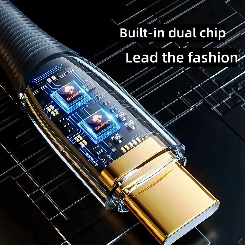 Lenovo USB-auf-Typ-C-Kabel 120W Schnellladegerät und Datenkabel in Schwarz - Bild 6