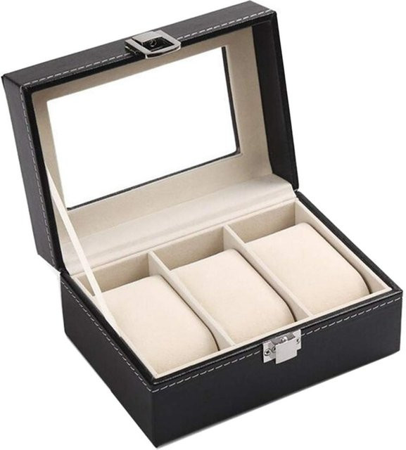 Riveryy Uhrenbox PU-Leder, Schwarz, Unisex - Bild 1