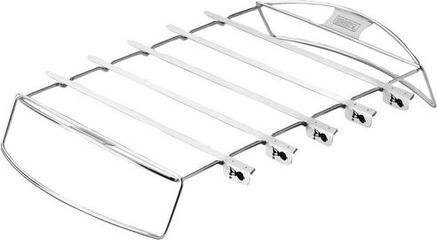 Weber Schaschlik-Set aus Edelstahl mit 5 Spießen und Gestell, silberfarben, Breite: 40,64 cm - Bild 1