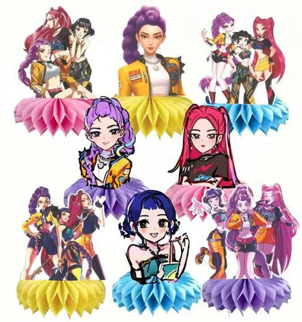 Hasbro Anime-Figuren, 8-teiliges Set, Tischdekoration, Pappe / Karton - Bild 1