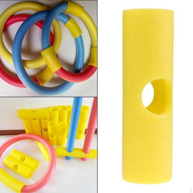 Lochverbinder Giallo in Gelb zum Zusammenbauen von Poolnudeln und Schwimmhilfen für Schwimminseln - Bild 1