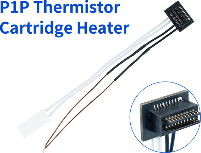 Bambu Keramik-Heizthermistor und Heizpatrone mit Temperatursensor für P1P, X1C, X1 und P1S Hotends - Bild 1