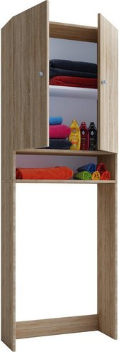 VCM Waschmaschinenschrank Lona in Braun für das Badezimmer, B/T/H: 64 x 27 x 182 cm - Bild 1