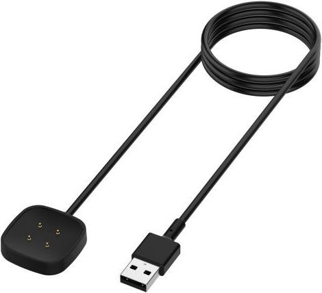 Zenzone Magnetisches Ladekabel mit Multi-Schutz für Fitbit Sense 2, Sense, Versa 4 und Versa 3, Schwarz, 30 cm - Bild 1