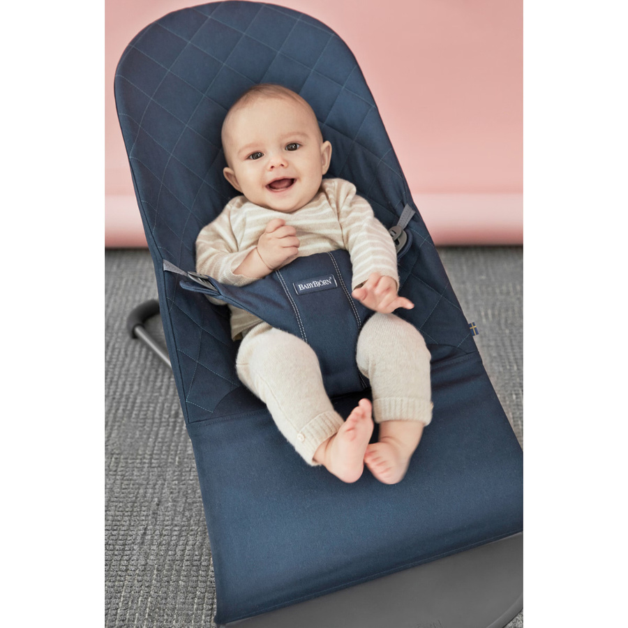 Babybjörn Babywippe Bliss gewebt in Blau - Bild 3