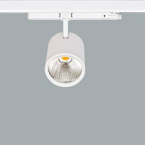 Brumberg Hochvolt-Schienensystem-Leuchte aus Aluminium in Silber, rund und verstellbar - Bild 1