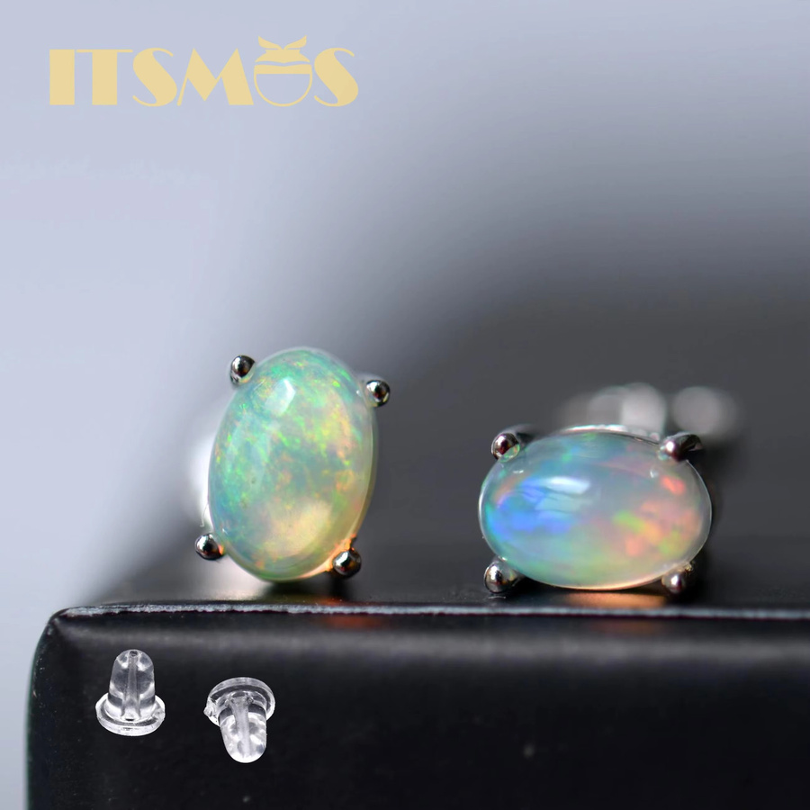 ITSMOS Ohrstecker 925 Silber, Opal, Bunt, Damen - Bild 2