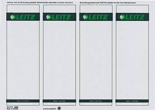 Leitz Ordner-Etiketten Grau, Papier, 100 Stück, Breite: 1,91 cm, Höhe: 19,1 cm - Bild 1