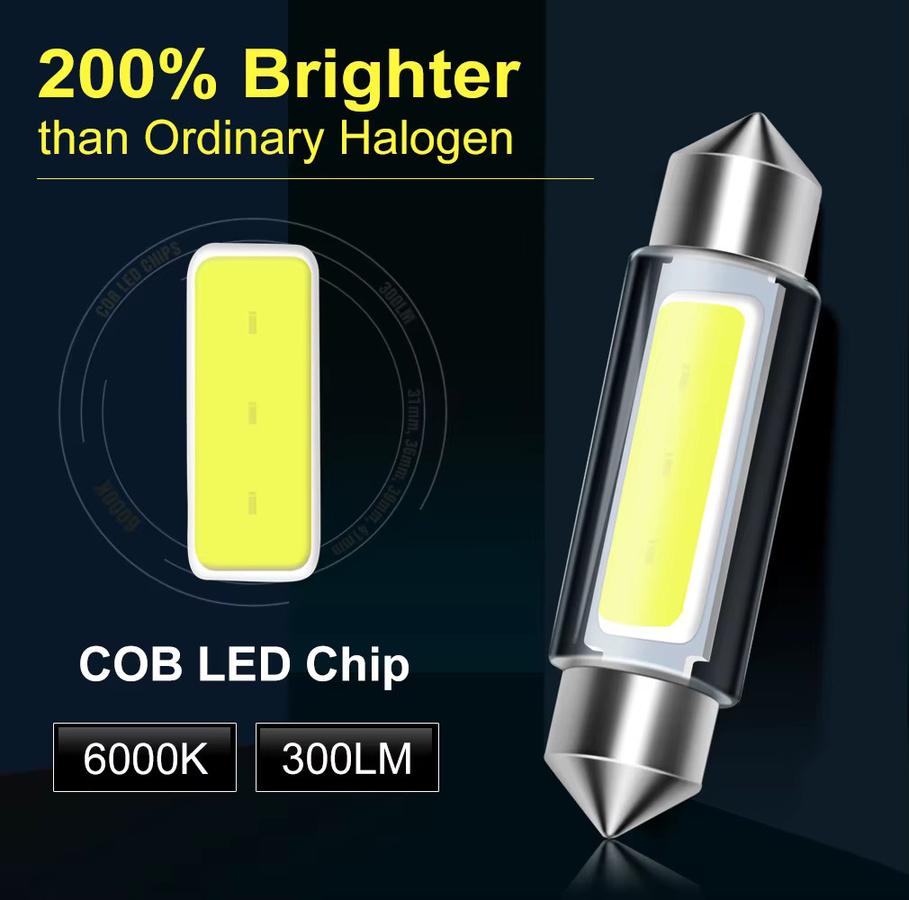 10er Set XSTORM LED Auto Innenbeleuchtung C5W C10W Canbus Girlande in Weiß für Dome, Leselampe und Kennzeichenleuchte 12V - Bild 2