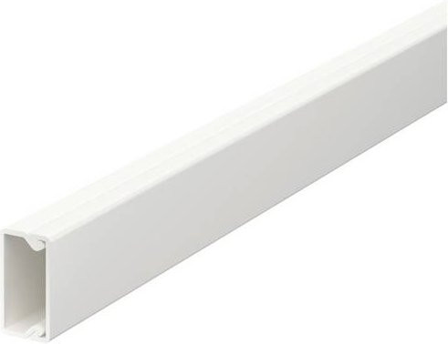 OBO Bettermann Wand- und Deckenkanal WDK10020RW in Reinweiß, L x B x H: 2000 x 20 x 10 mm - Bild 1