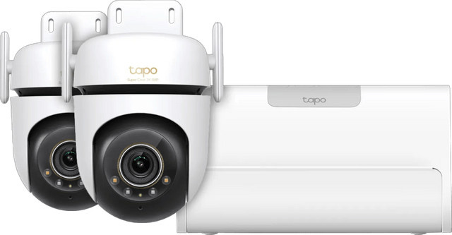TP-Link Tapo C530WS Doppelpack Wi-Fi Überwachungskameras in Weiß mit H500 CentralHub - Bild 1