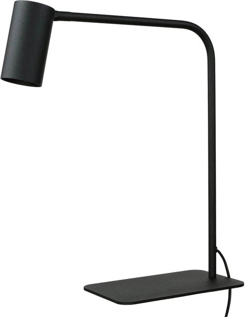 Licht-Erlebnisse Schreibtischlampe aus Metall in Schwarz, schwenkbar mit GU10 Fassung, Höhe: 40 cm - Bild 1