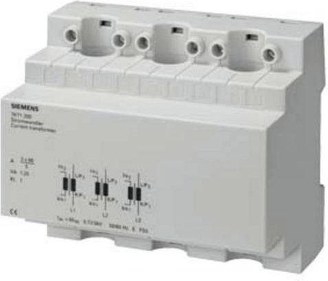 Siemens Stromwandler 7KT1202 3phasig Primärstrom 150A Sekundärstrom 5A Leiterdurchführung Ø 13mm Schraubbefestigung in Weiß - Bild 1