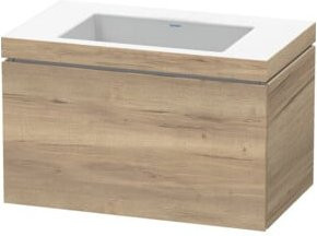 Duravit Waschtischunterschrank L-Cube c-bonded, Wandhängend, Braun, B/T/H: 80 x 48 x 50 cm - Bild 1