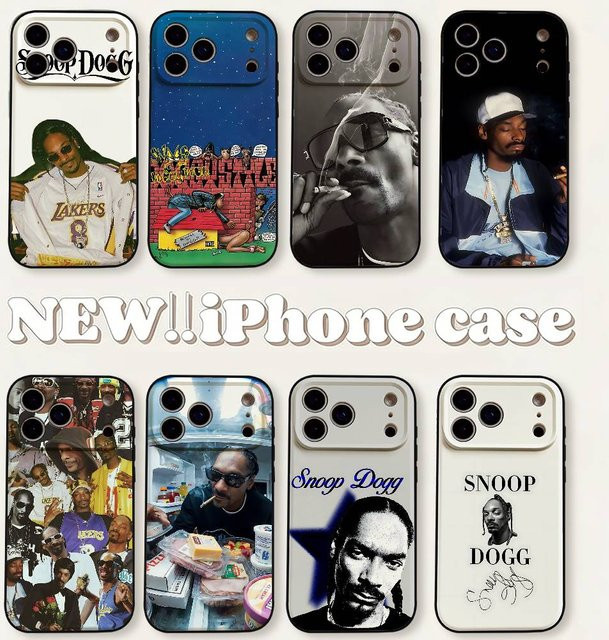 Mesuca Handyhülle Snoop Dogg Iz It A Crime Doggystyle für iPhone 15 14 13 12 11 Pro Max Mini X Xs XR Schwarz Silikonhülle - Bild 1