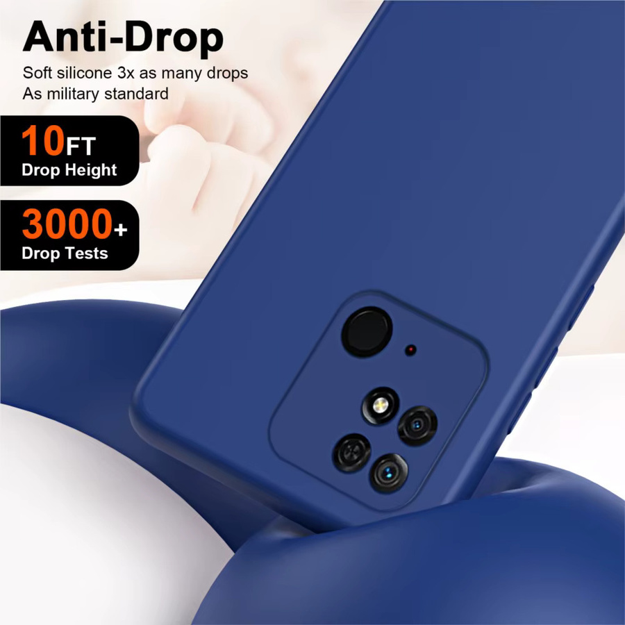 Luxus Silikon Schutzhülle für Xiaomi Redmi 10c in Blau, weiche und stoßfeste Handyhülle - Bild 2