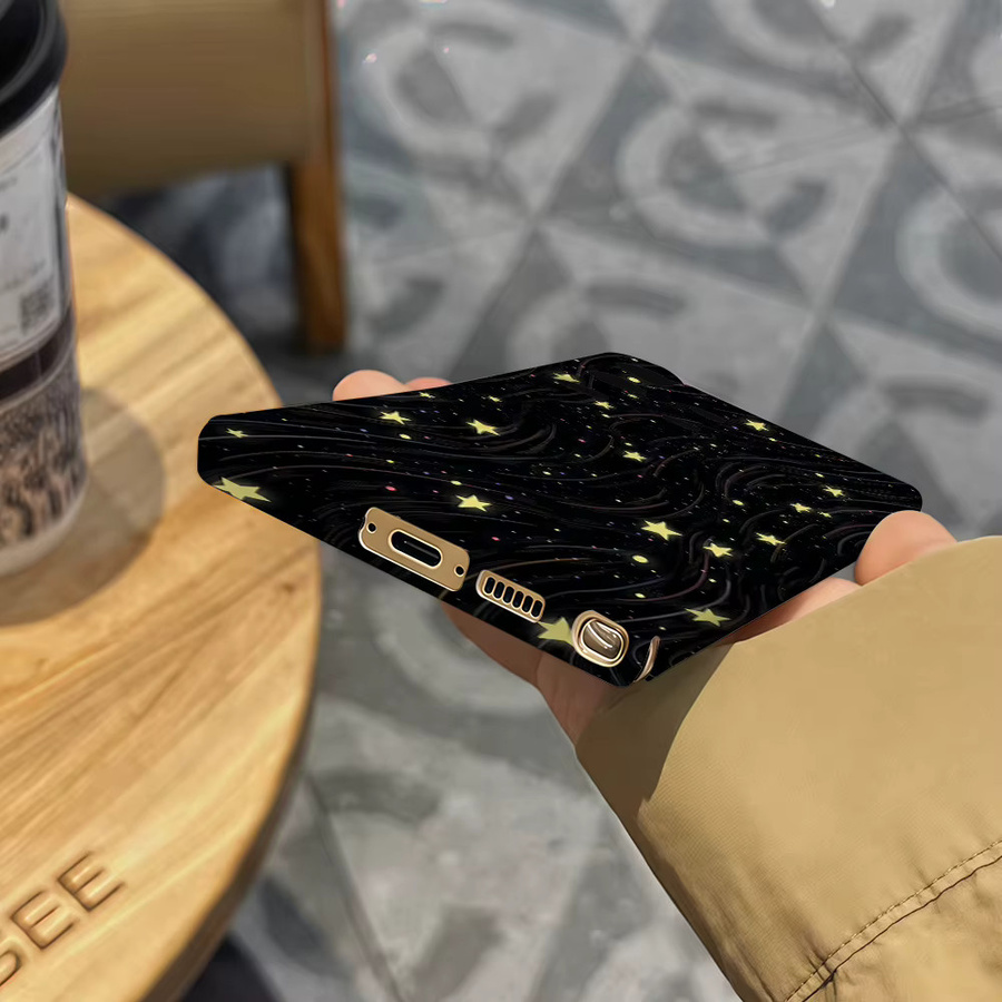 Stoßfeste Doppelschicht Handyhülle mit Sternenhimmel-Swirl Design für Samsung Galaxy S25 Ultra, S24 und S23 Ultra Plus - Bild 6