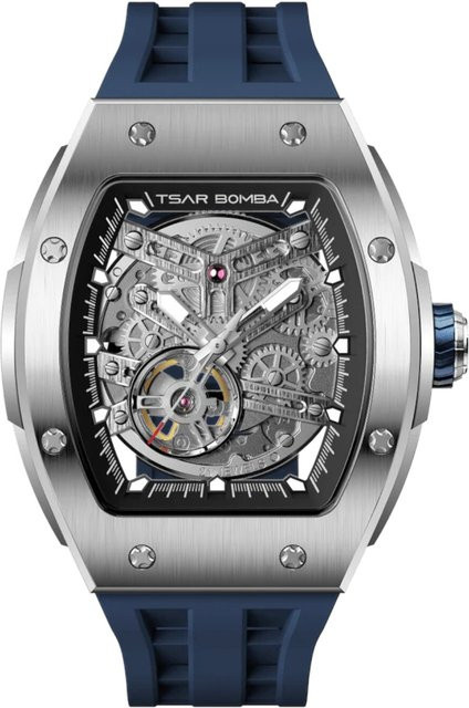 Tsar Bomba Herrenuhr Automatik, Edelstahl, 45 mm, Schwarz, 5 ATM - Bild 1