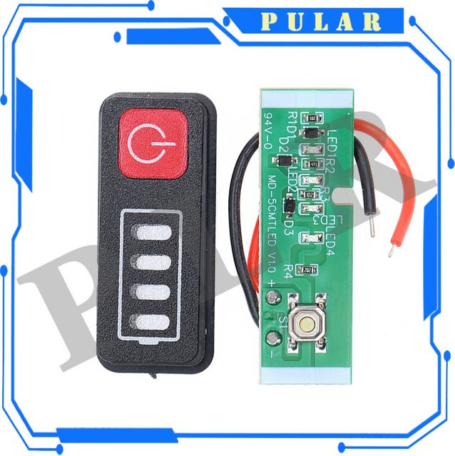 PULAR LED Kapazitätsanzeige für Makita Lithium-Batterie 18V 21V 5S 18650 in Schwarz - Bild 1