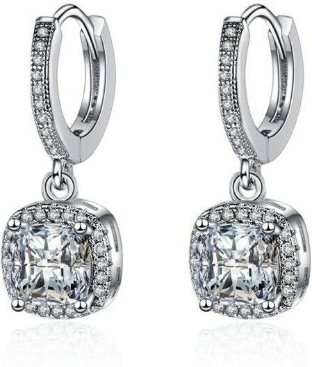 Ohrringe 925 Silber, Zirkonia, Damen, grau - Bild 1