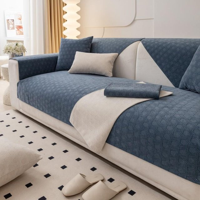 Modernes Chenille Sofakissen quadratisch mit abnehmbarem Bezug, B/B: 70 x 70 cm - Bild 1