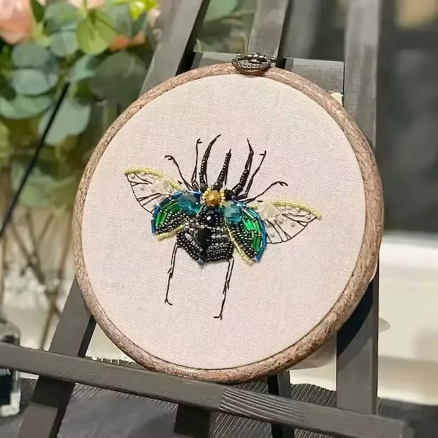 Insekt Perlen Stickerei DIY Bastelset, Cartoon Kreuzstich, Insektenmuster - Bild 3