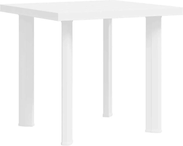 Furnicato Gartentisch aus Kunststoff in Weiß, B/T/H: 80 x 75 x 72 cm - Bild 1