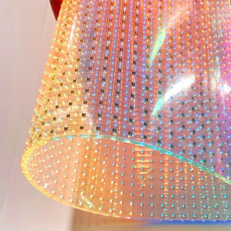 OUIO Ultradünner Flexibler Transparenter LED-Filmbildschirm Kristalldisplay-Panel für Werbung in Läden und Einkaufszentren - Bild 2