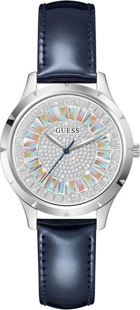 Guess Damenuhr, Analoguhr, Quarz, Edelstahl, Silber, Kristall, 35 mm - Bild 1
