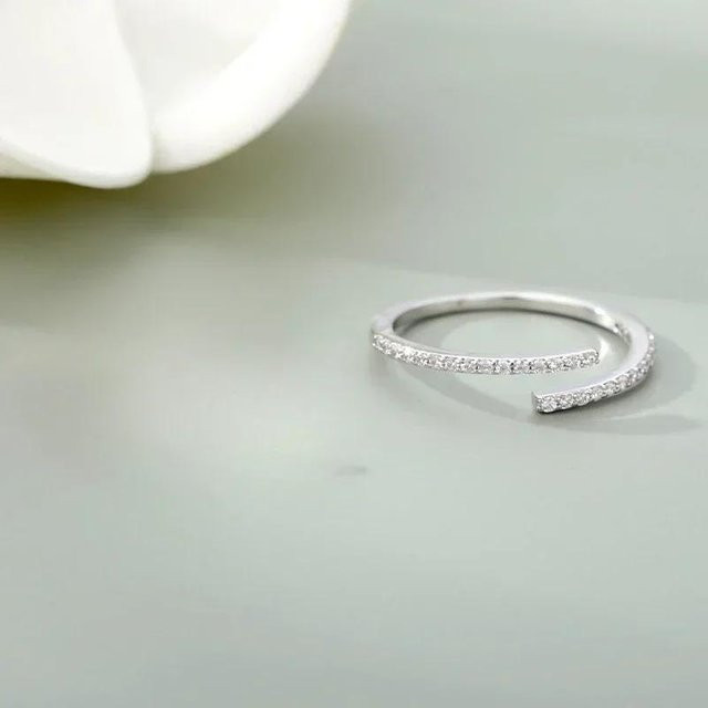 Ambiel Charm Ring, Silber, Zirkonia, Damen, verstellbar - Bild 1