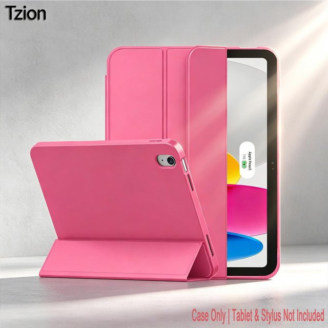 Smart Cover Hülle für iPad 10. Generation (10,9 Zoll) mit Dreifach-Ständer und weicher TPU-Rückseite in Pink - Bild 1