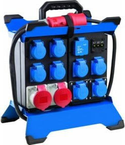 AS-SCHWABE CEE-Standstromverteiler STECKY DUO mit 2 CEE-Steckern 400V, 16 A, 5-polig, Blau - Bild 1