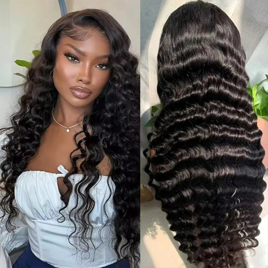 CYPHA Perücke, Loose Deep Wave, HD Lace Front, Brasilianisches Echthaar, Damen - Bild 3