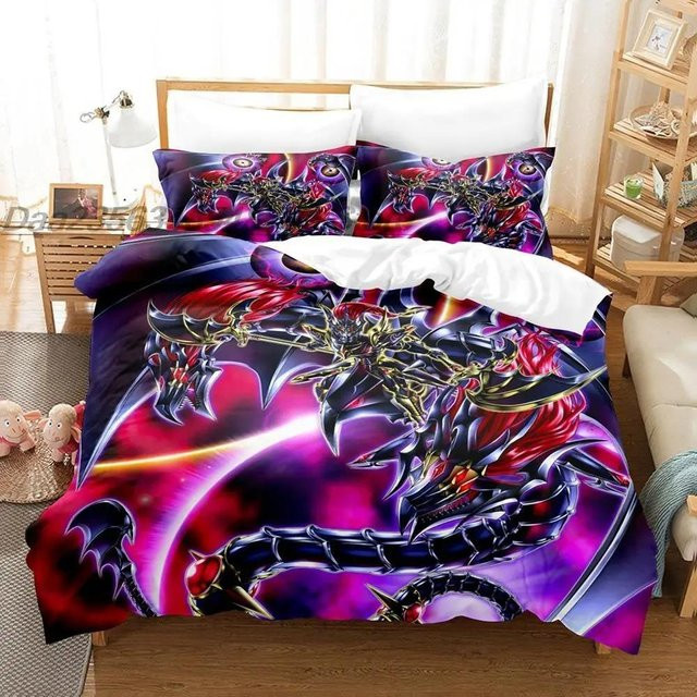 Yu Gi Oh Bettwäscheset mit 3D-Anime-Print von Binchi Fitness, 3-teilig, Mehrfarbig, B/H: 140 x 200 cm - Bild 1