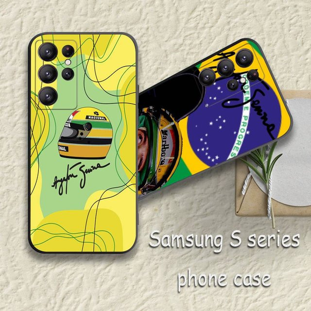 Ayrton Senna F1 Rennsport Hülle für Samsung Galaxy S25 S23 S22 S21 S20 S10 Ultra Plus FE TPU Soft Cover in Multicolour - Bild 1