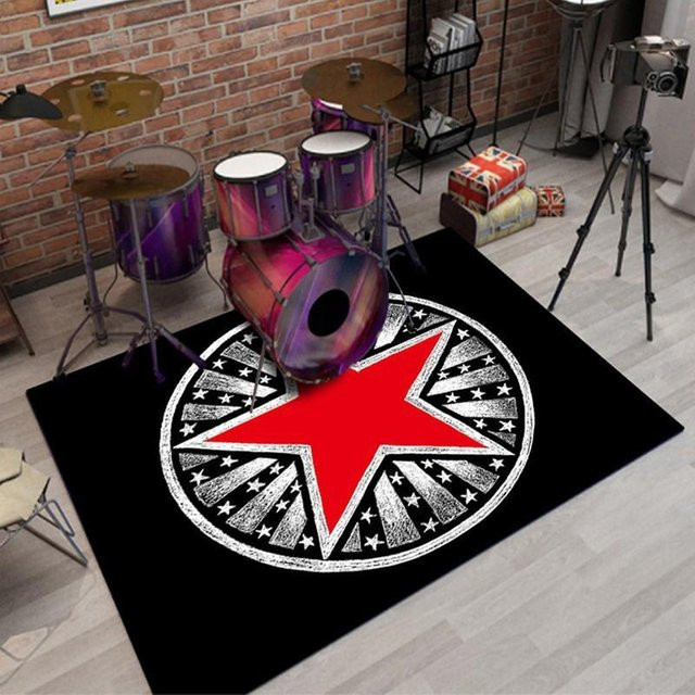 Schlagzeugteppich Karpetti für E-Drums und Jazz-Schlagzeug, Schwarz, B/T: 60 x 40 cm - Bild 1