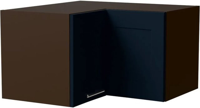 Feldmann-Wohnen Eckhängeschrank Oslo in Lava und Indigo Matt mit Rahmenoptik, B/T/H: 60 x 60 x 36 cm - Bild 1