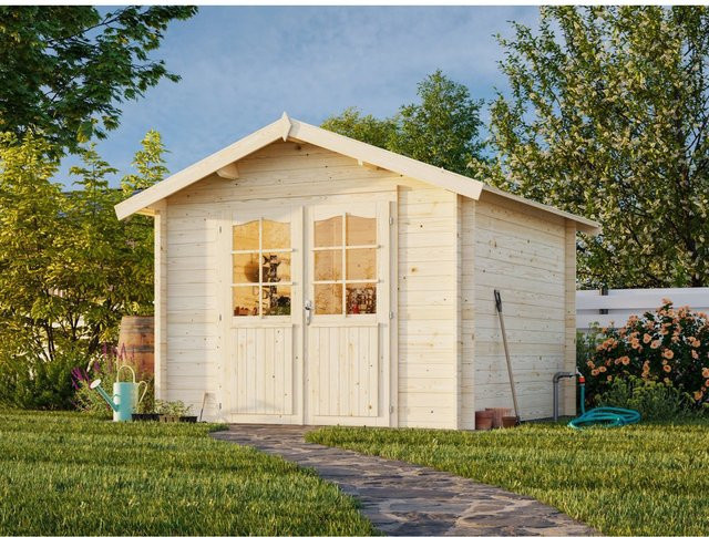 Palmako Gartenhaus Lotta aus Fichte in Grau, B/T/H: 276 x 276 x 247 cm - Bild 1
