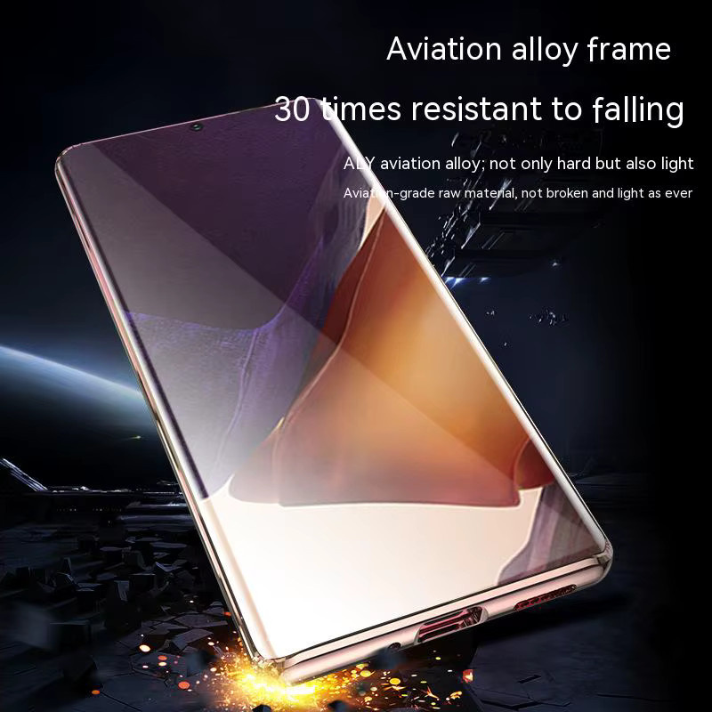Samsung Galaxy Schutzhülle mit 360 Grad Vollschutz, Metall-Legierung und magnetischer HD-Glasabdeckung, Blau, kompatibel mit Galaxy S26 Plus, S25 Edge, S24, S23 FE und S22 Ultra - Bild 5
