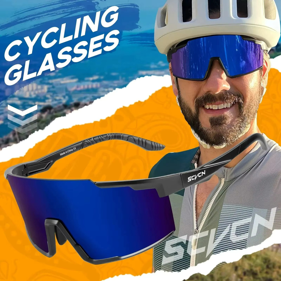 Scvcn Sportsonnenbrille, Vollrand, Kunststoff, Männer - Bild 1