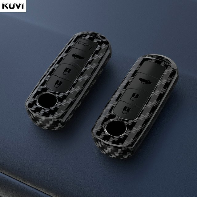 Kuvi ABS Carbon Schlüsselhülle für Mazda Modelle in Schwarz - Bild 1