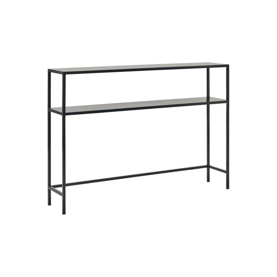 House Doctor Beistelltisch Fari in Schwarz, industrielles Design aus Stahl, rechteckig, Höhe: 120 cm - Bild 1