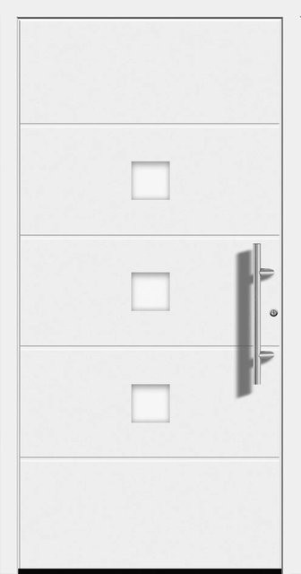 Aluminium-Haustür Splendoor Moderno M380/B in Weiß, Anschlag Rechts, B: 110 cm, H: 210 cm - Bild 1