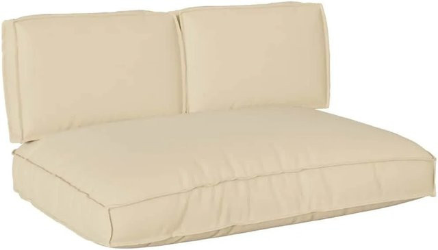 vidaXL Kissenset 3-teilig aus Oxford-Stoff in Beige, rechteckig, Breite: 80 cm - Bild 1