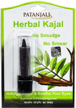 Patanjali Kräuterkajal Eyeliner, Schwarz, 2er Pack