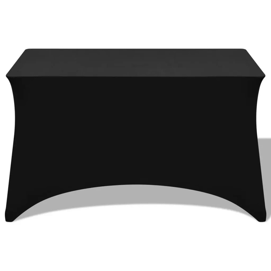 vidaXL Stretch-Tischhusse 2er-Set Schwarz B: 120 cm, T: 60,5 cm, H: 74 cm - Bild 2