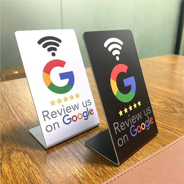 Tap The NFC Stand Google NFC Review Card für Restaurants in Weiß und Multicolour - Bild 1