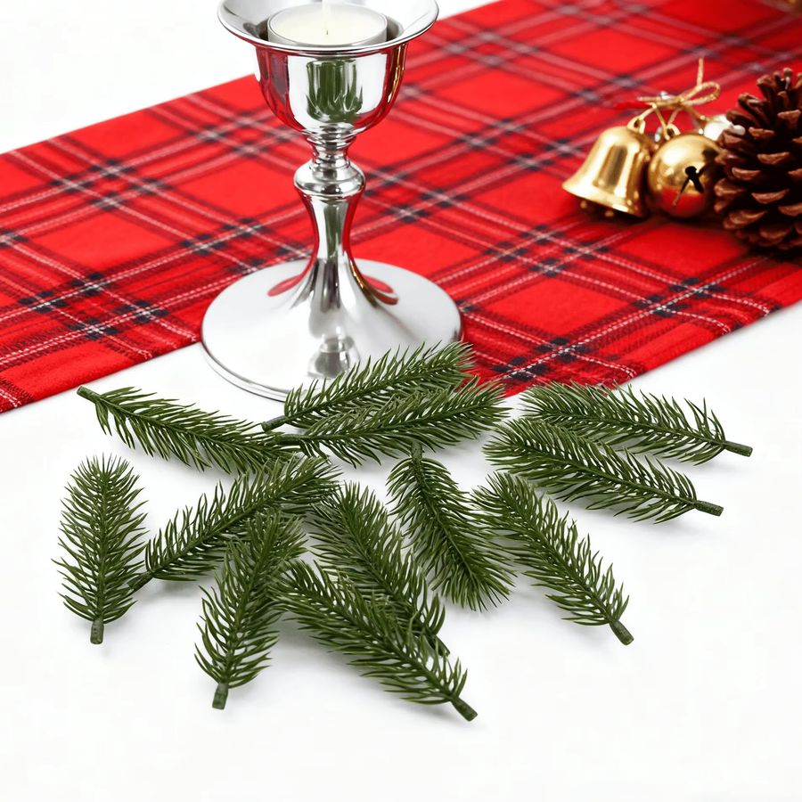 Künstliche Kiefernnadeln aus Kunststoff in Grün für Weihnachtsdekoration, Kränze und Garten-Deko - Bild 2
